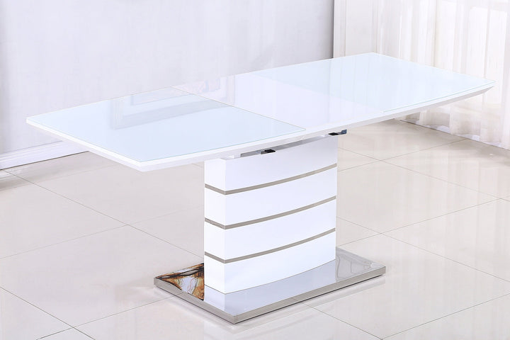 Leonardo Dining Table White Lacquer