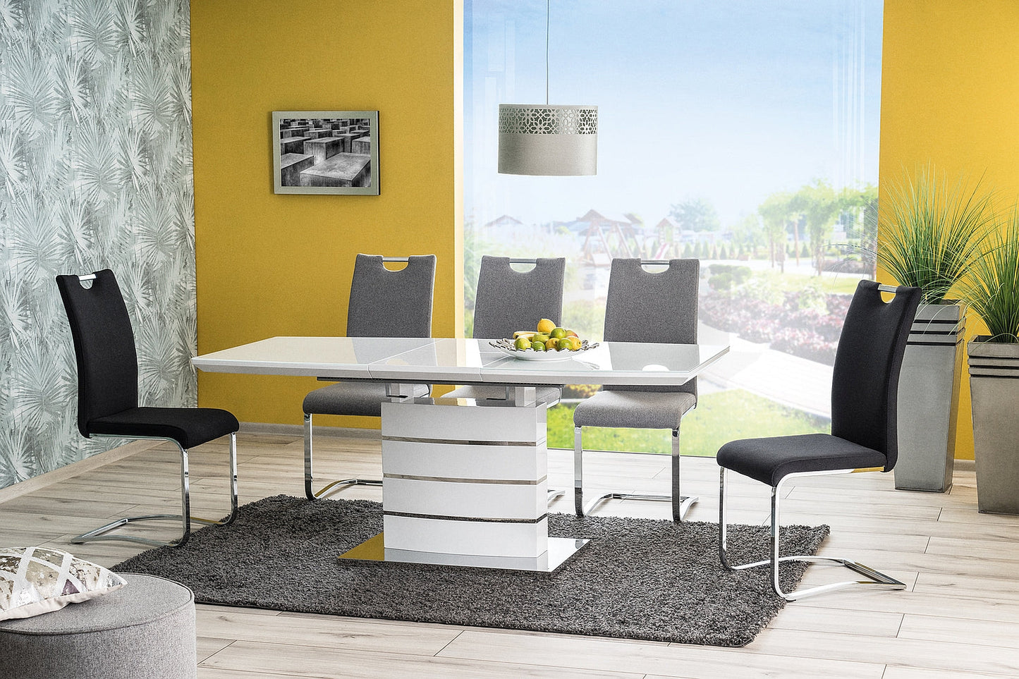 Leonardo Dining Table White Lacquer