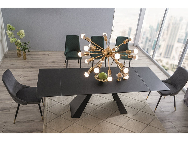 Dining Table Salvadore Matt Black 120
