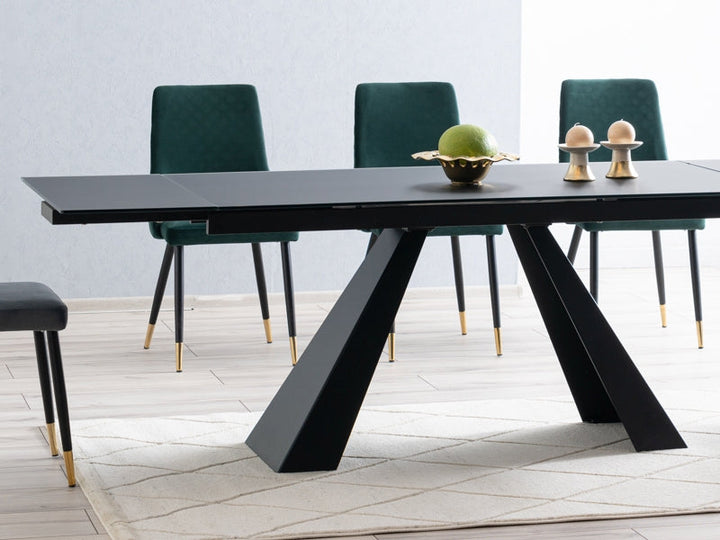 Dining Table Salvadore Matt Black 120