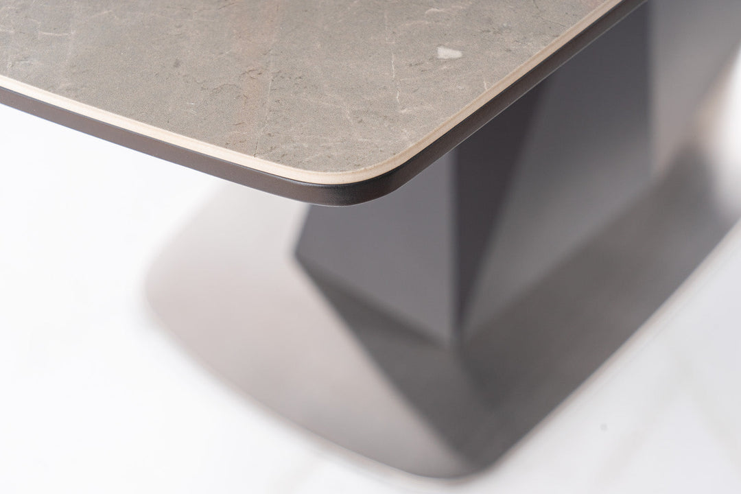 Tischplatte aus gehÃ¤rtetem Glas in Marmoroptik
