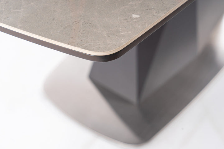 Tischplatte aus gehÃ¤rtetem Glas in Marmoroptik