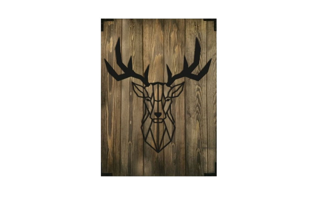 Modernes Holz Wandbild mit Laserdruck.