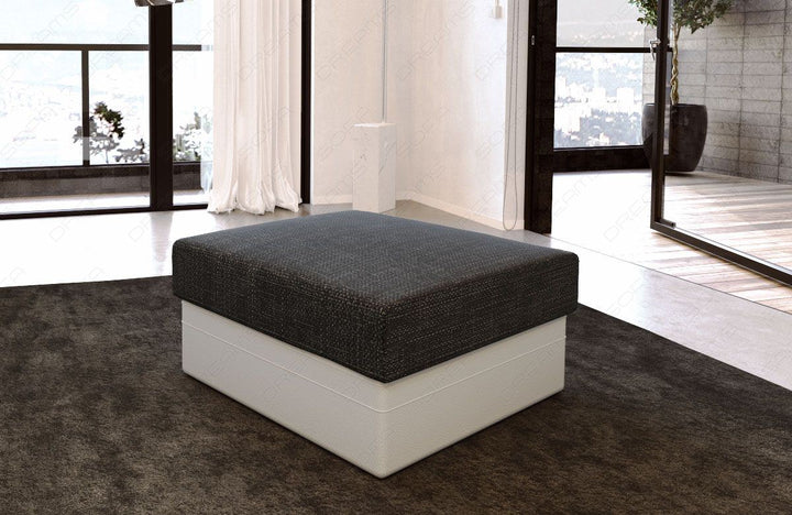 Hocker Monza in Stoff / Leder Bezug - optional erhÃ¤ltlich