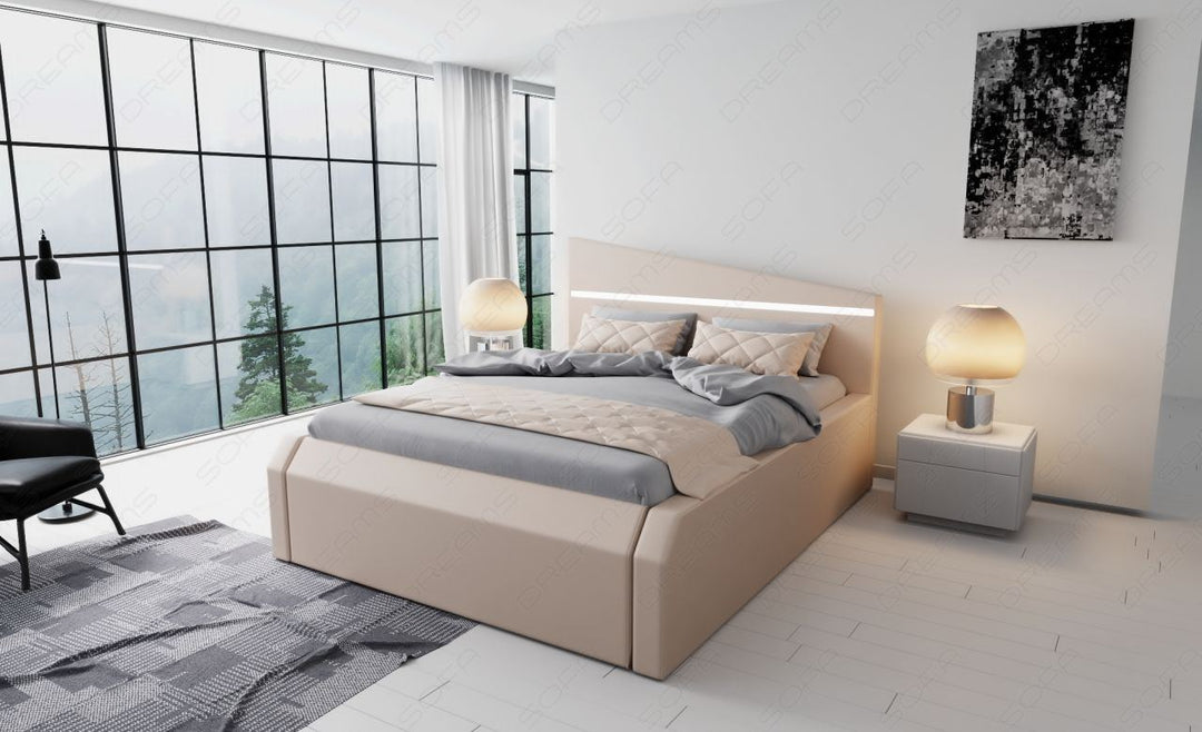 Komplettbett Nelassa in beige