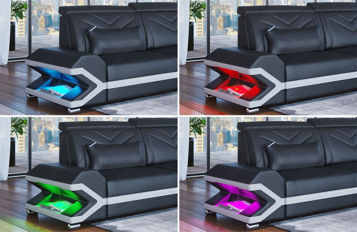 LED Farbwechselbild Ecksofa Sorrento