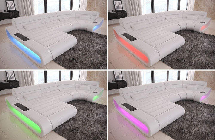 Sofa mit LED Beleuchtung (RGB) und Touch Wheel Fernbedienung
