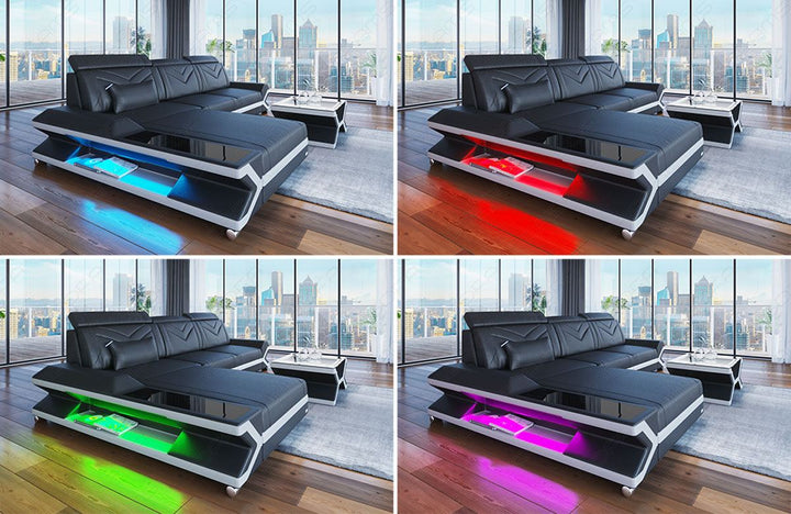 LED-Beleuchtung beim Sofa Napoli