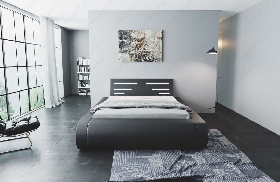 Boxspringbett Sorano in komplett schwarz
