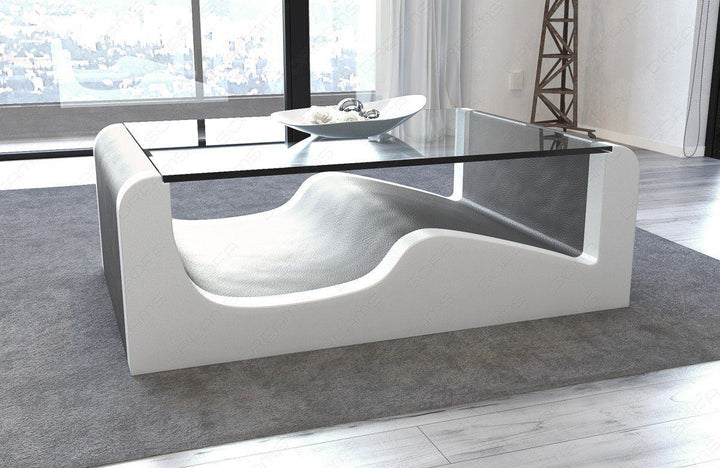 Design Couchtisch Wave in den Farben grau-weiss