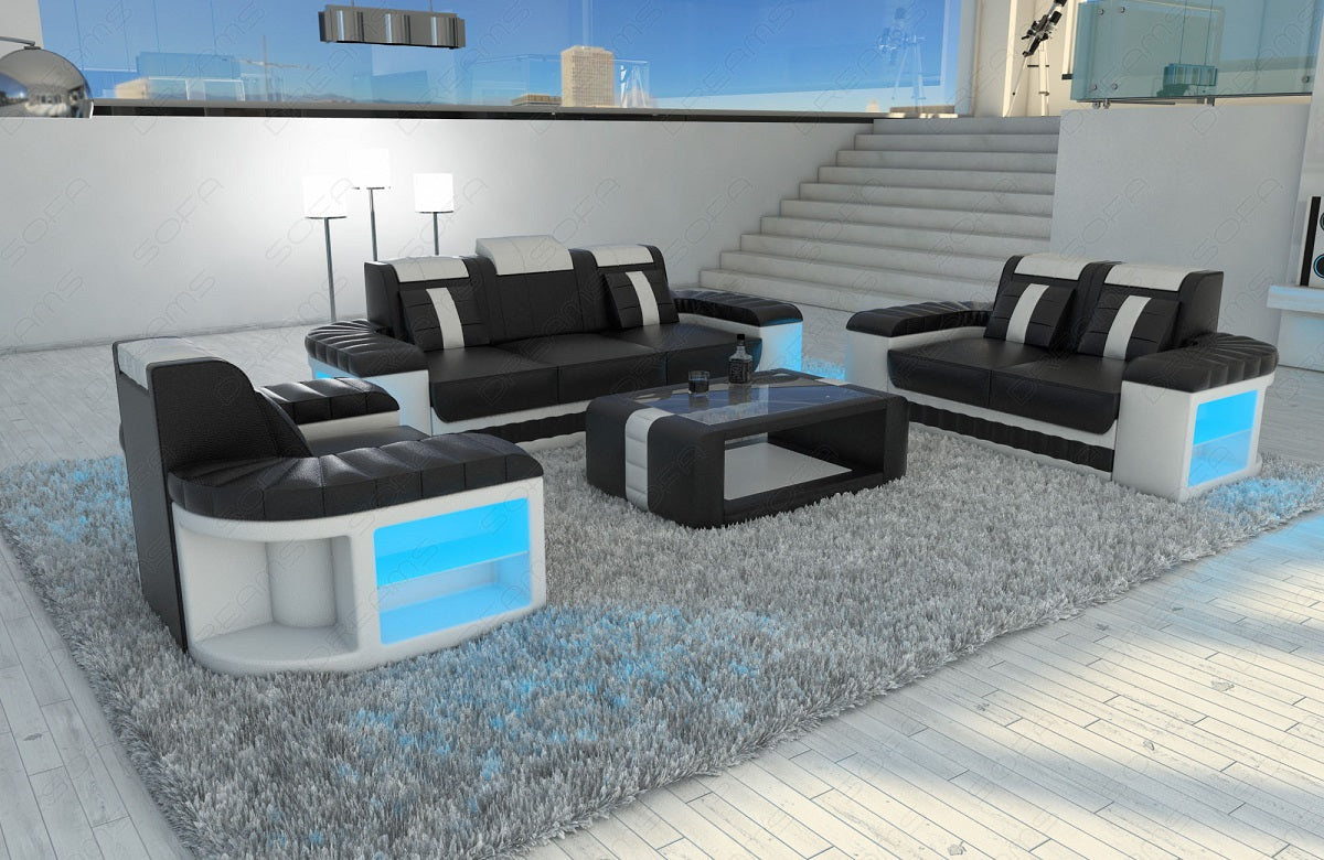 Baronka 3-2-1 Leather Sofa Set