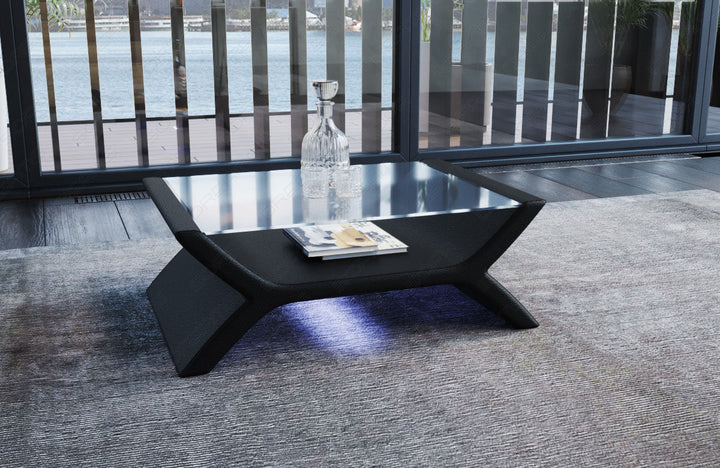 Designer Couchtisch Calabria in schwarz