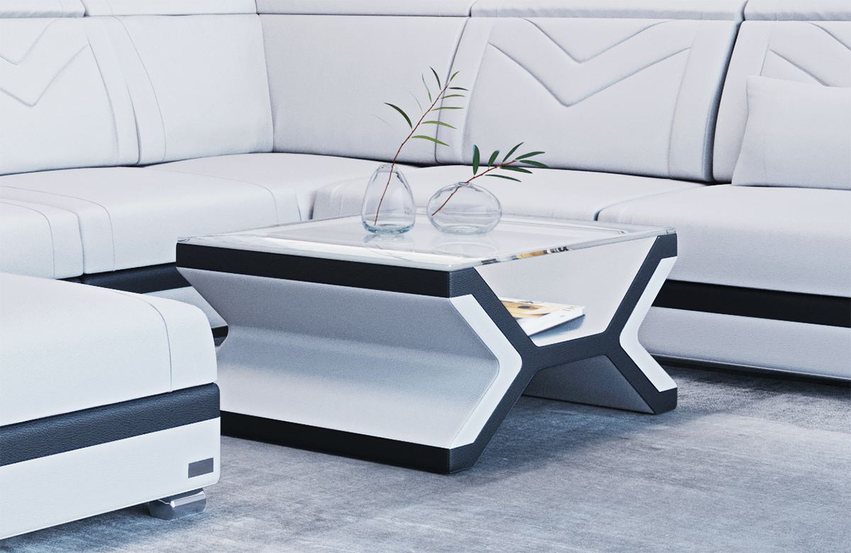 Designer Leather Coffee Table Nemesis