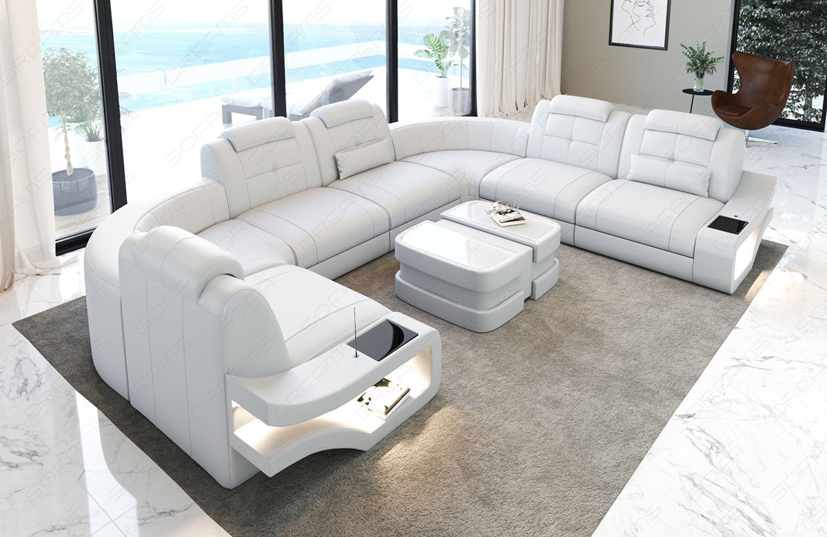 Mini Leather Sofa Naomi U Shape