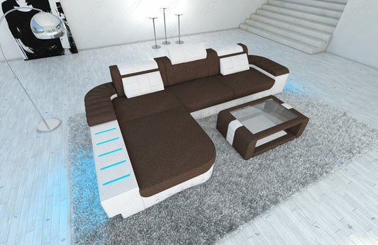 Sofa Baronka Corner Sofa In Microfiber Or Woven Fabric