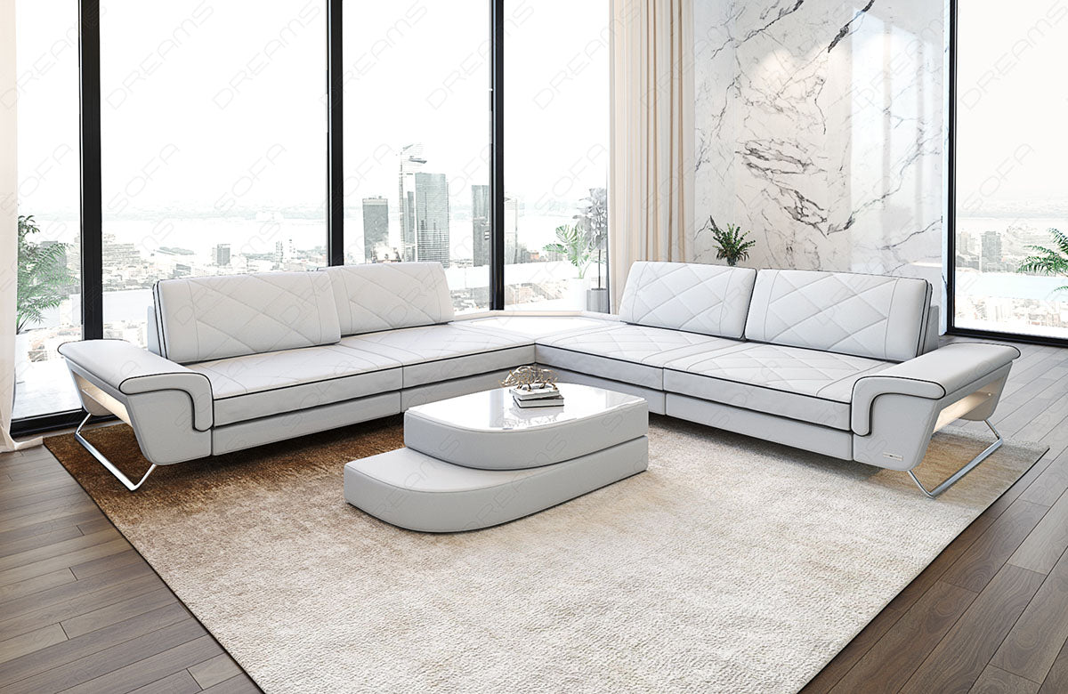 Leather Corner Sofa Polaris L Shape