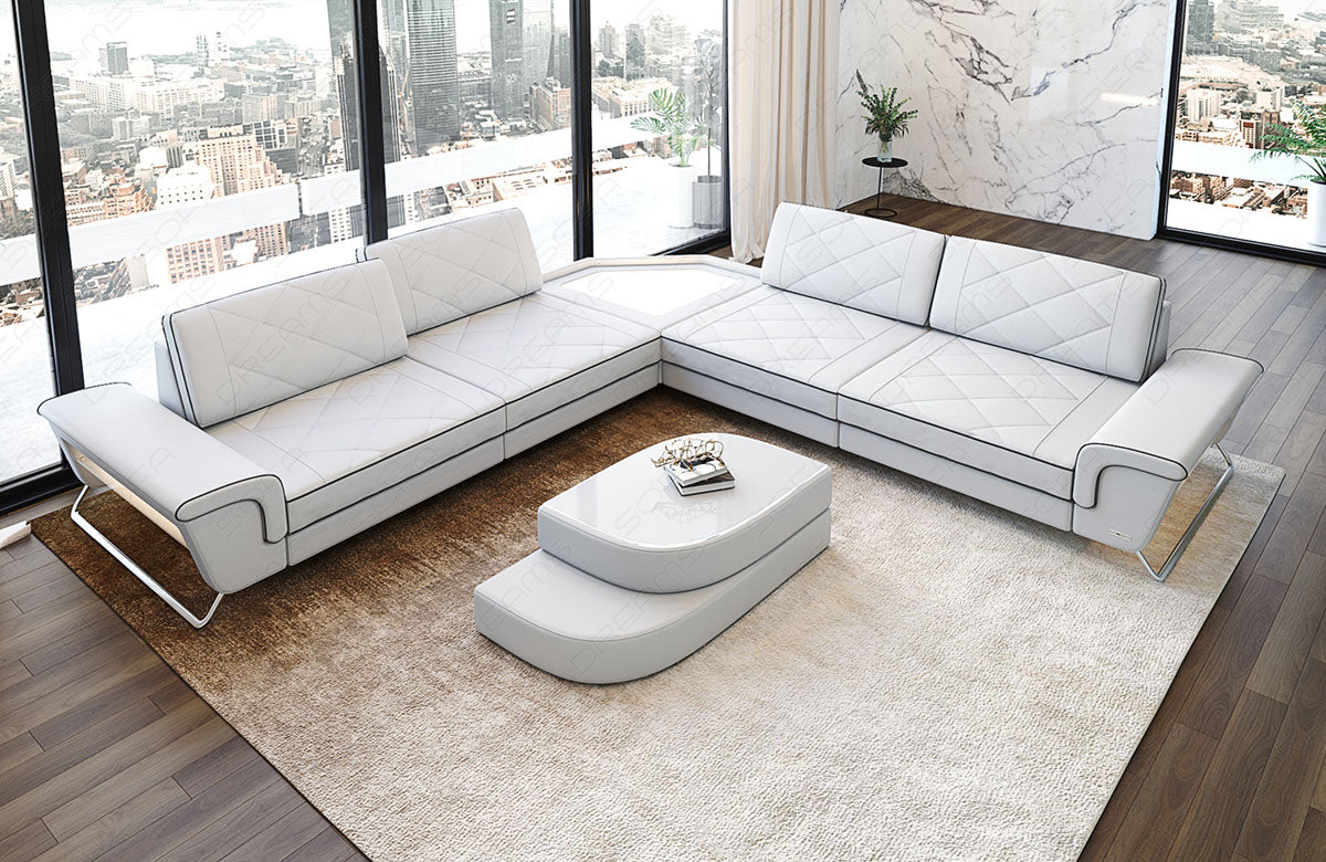Leather Corner Sofa Polaris L Shape