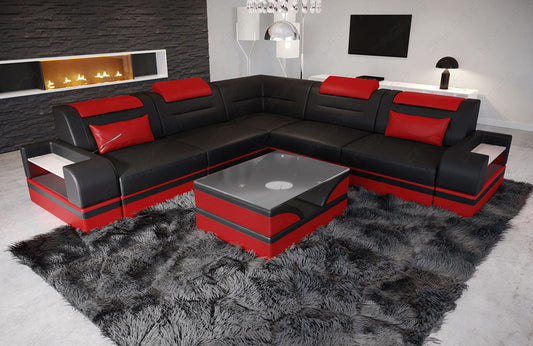 Mini Leather Sofa Travigo L Shape