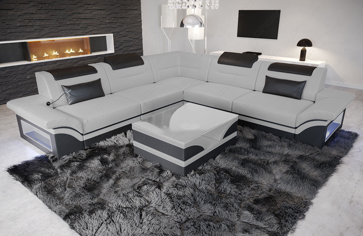 Corner Sofa Evolo Mini L Shape Leather Sofa