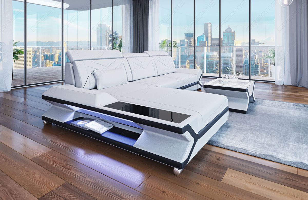 Leather Sofa Nemesis L Form Mini