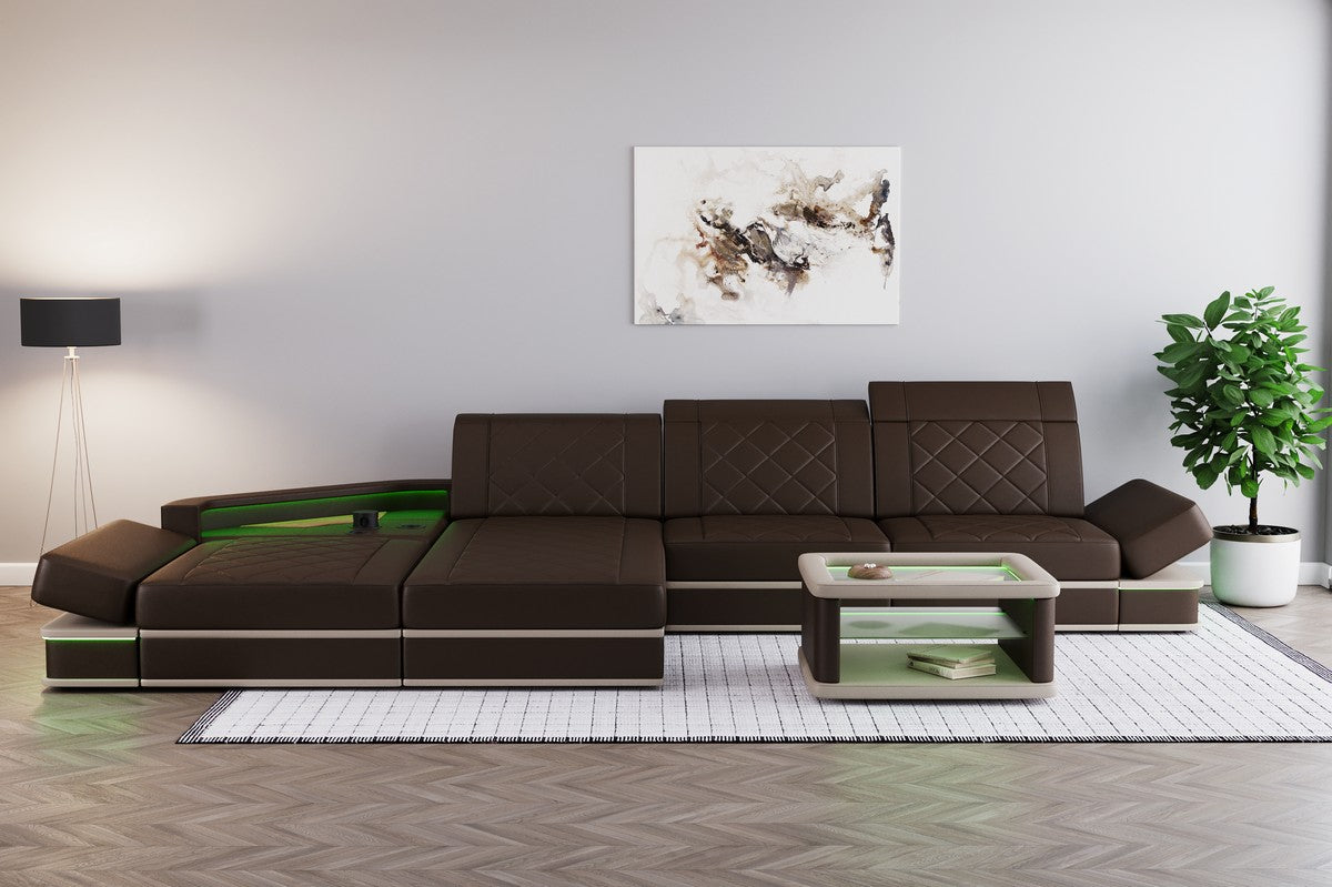 Leather Corner Sofa Giorgio L Shape
