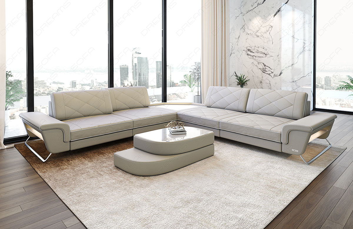 Leather Corner Sofa Polaris L Shape