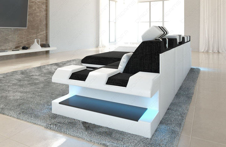 Design Polstersofa Apollonia L Form in dunkelgrau - Hugo13 Strukturstoff