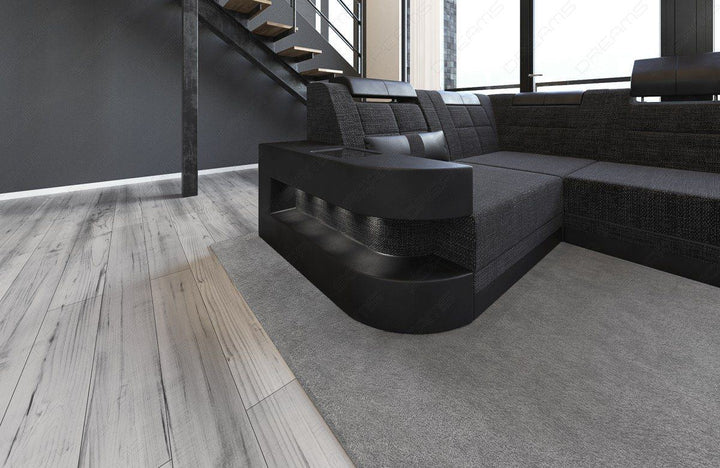 Polster Wohnlandschaft Wave in schwarz-grau - Hugo12
