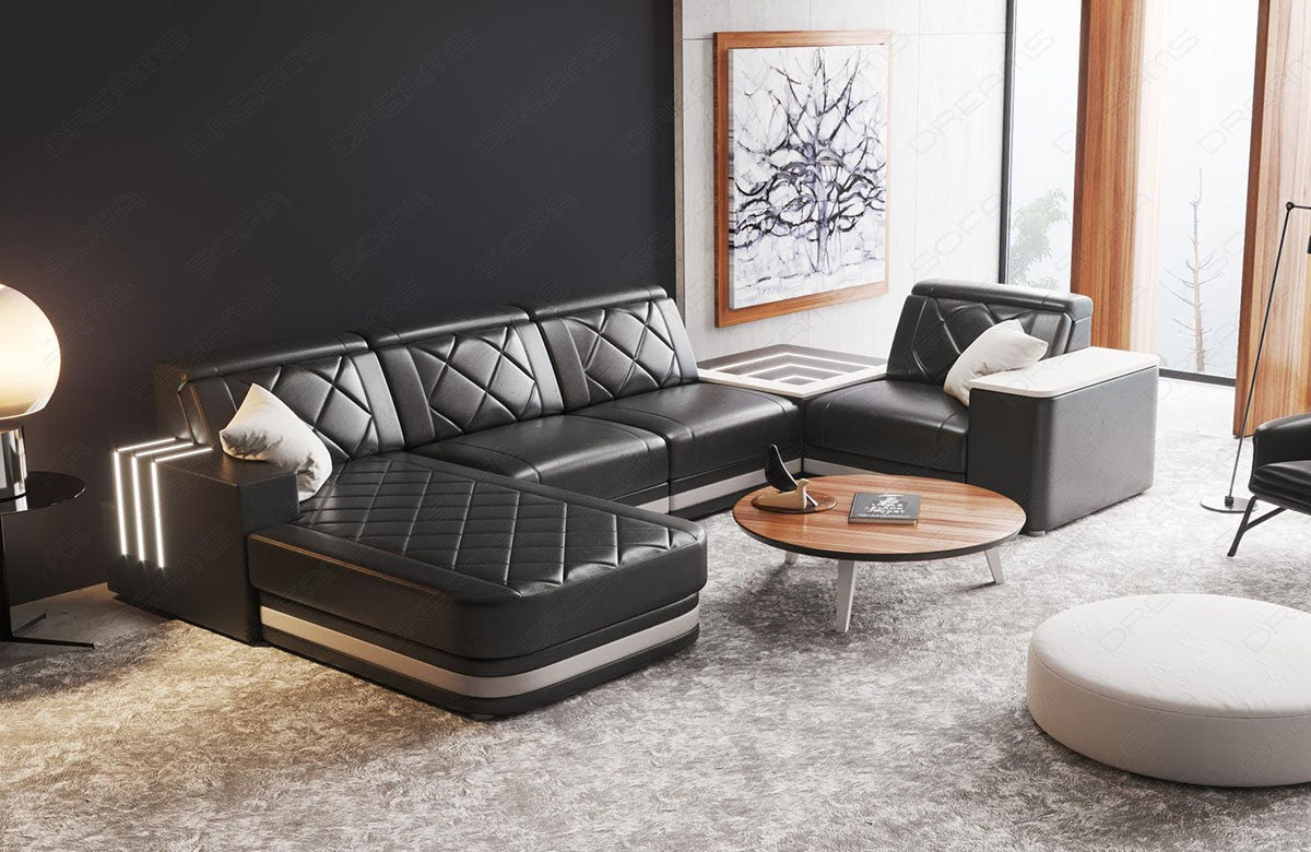 Leather Sectional Redusa