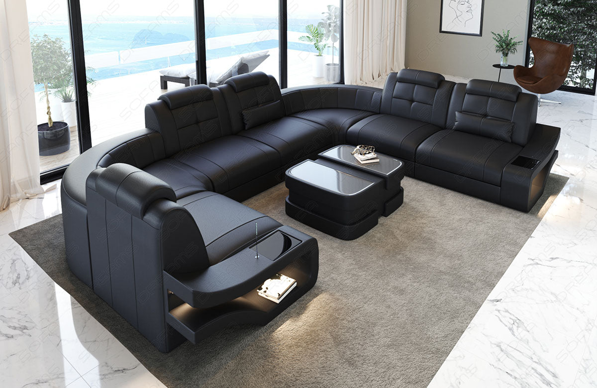 Mini Leather Sofa Naomi U Shape