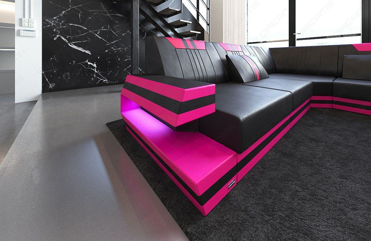 Xxl Rodeo Sofa In Leather With Ottoman