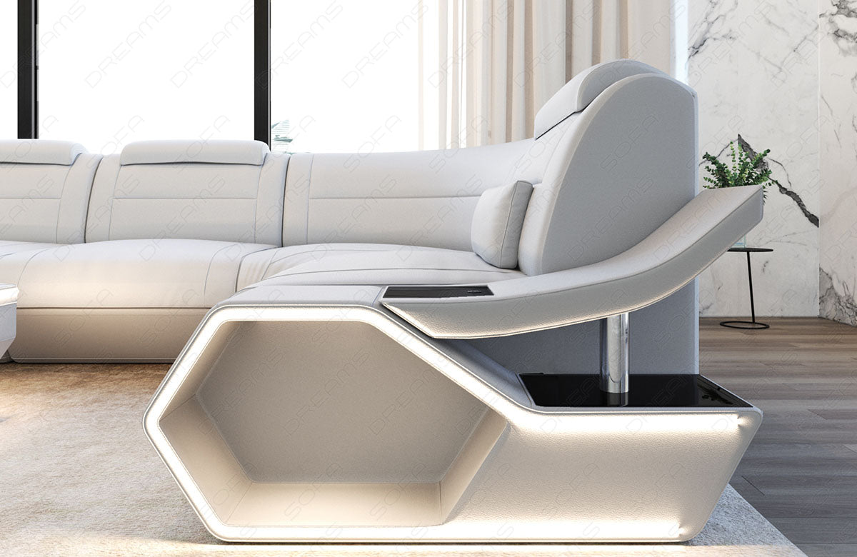 Toscano U-shaped leather living area – luxury & comfort