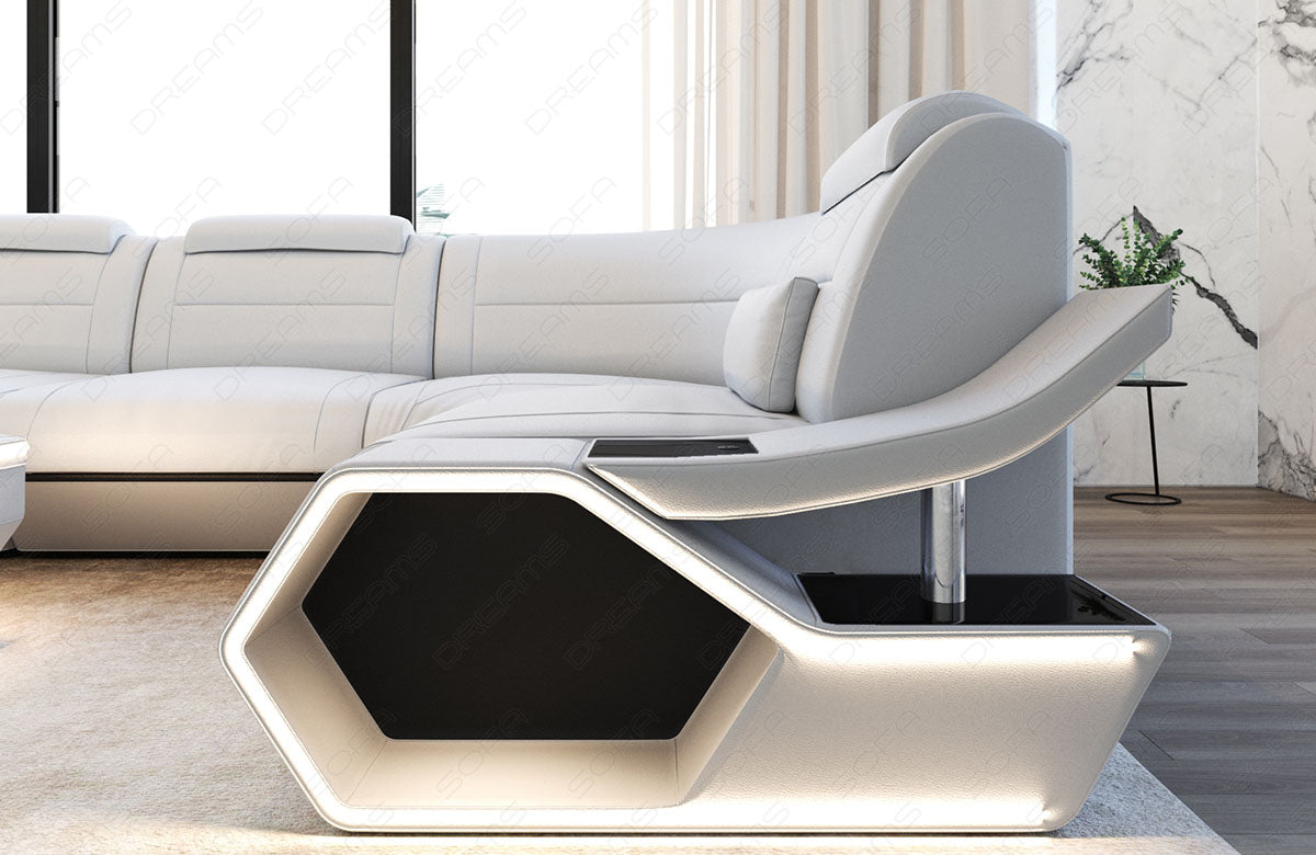 Toscano U-shaped leather living area – luxury & comfort