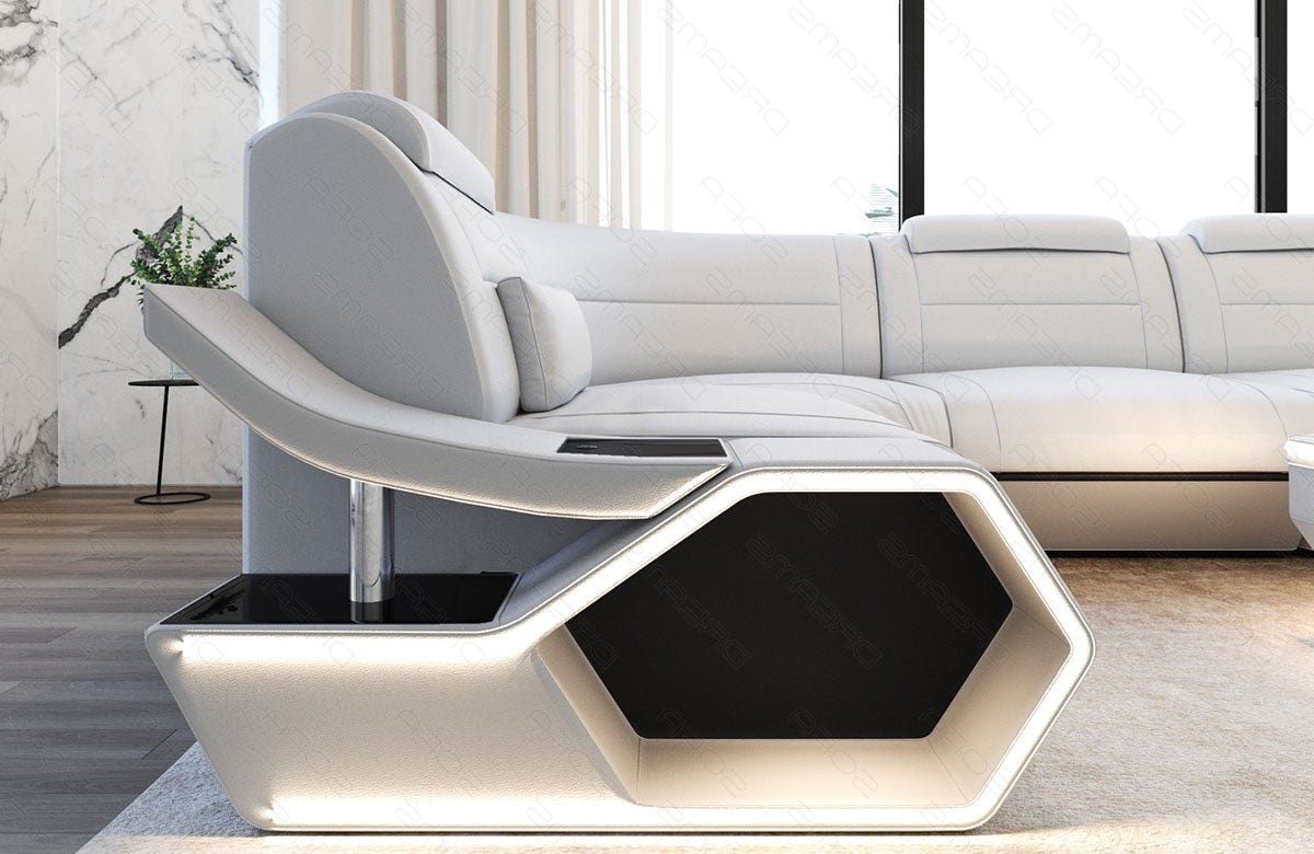 Toscano U-shaped leather living area – luxury & comfort