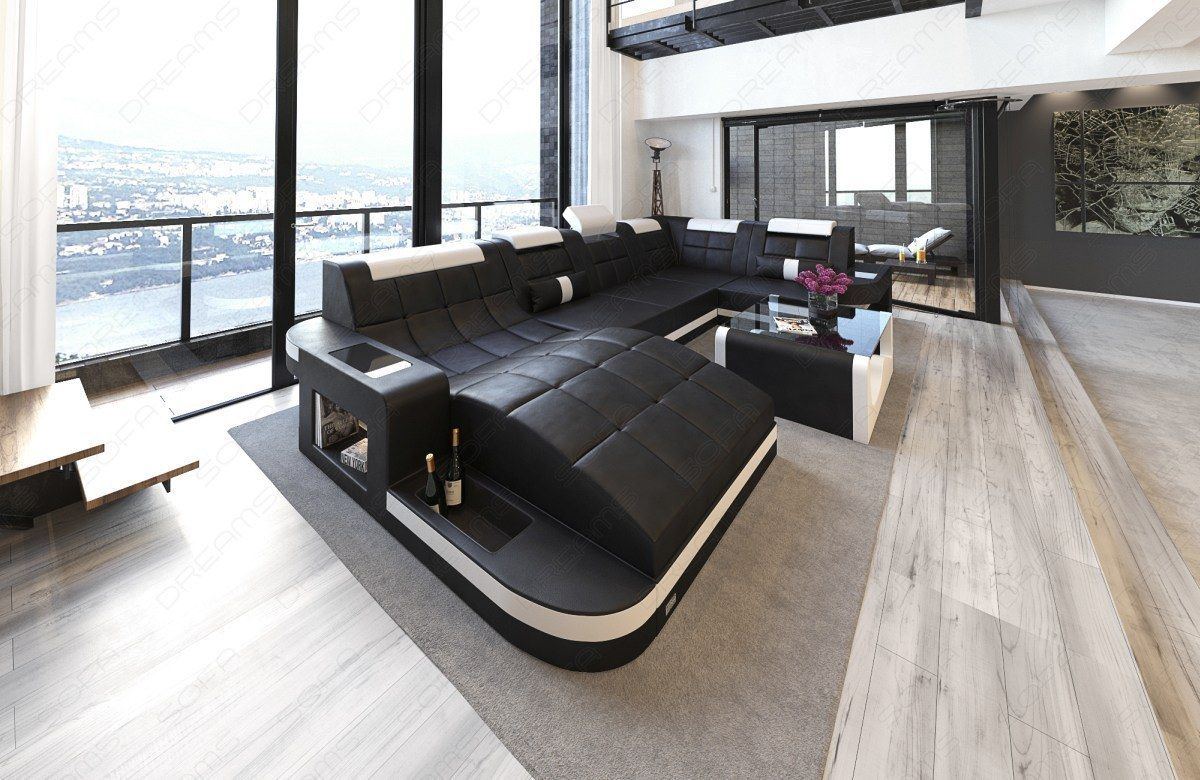 Leather Sectional Konstantin With Ottoman