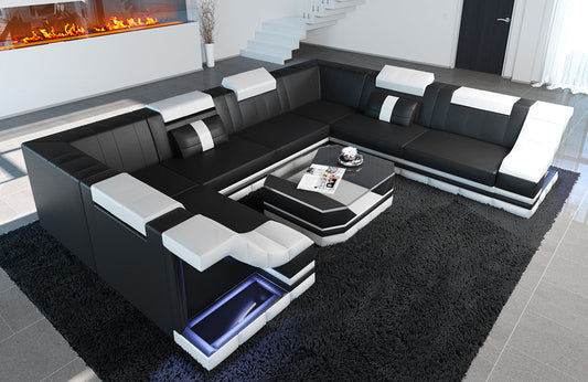 Sectional Nero Mini Leather Sofa