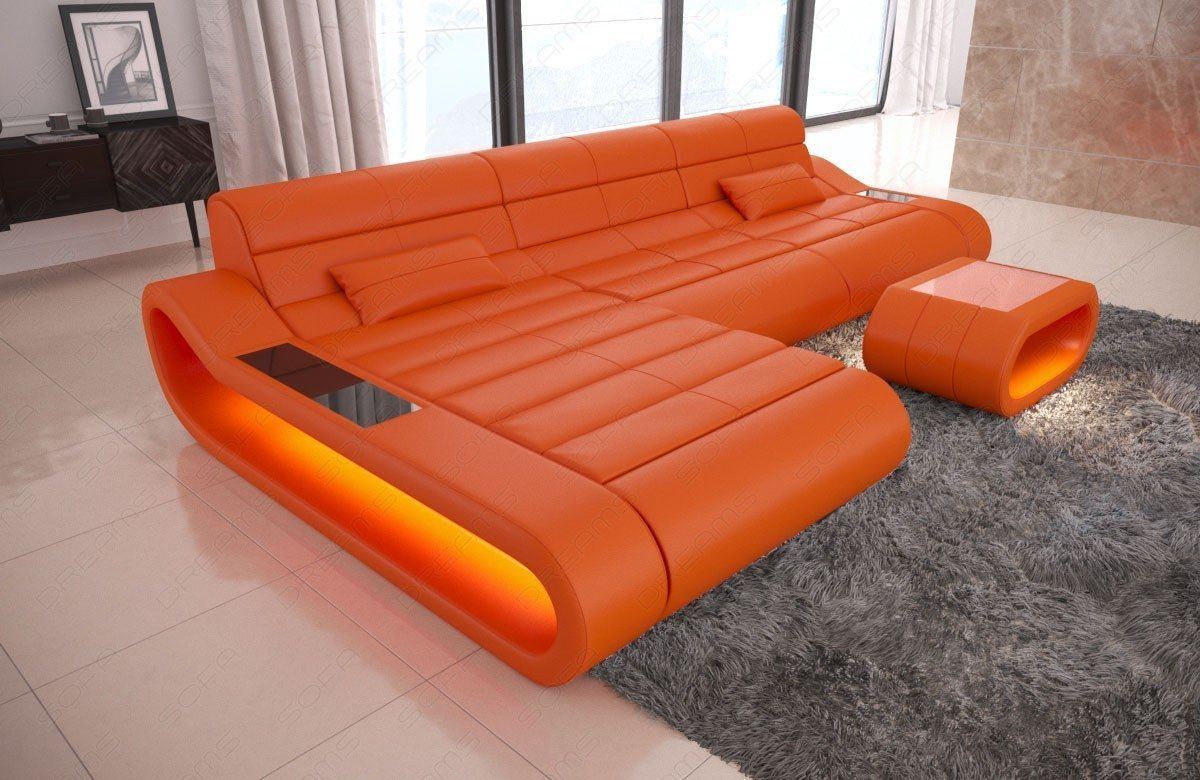 Corner Sofa Laguna Leather Sofa Long With Ottoman