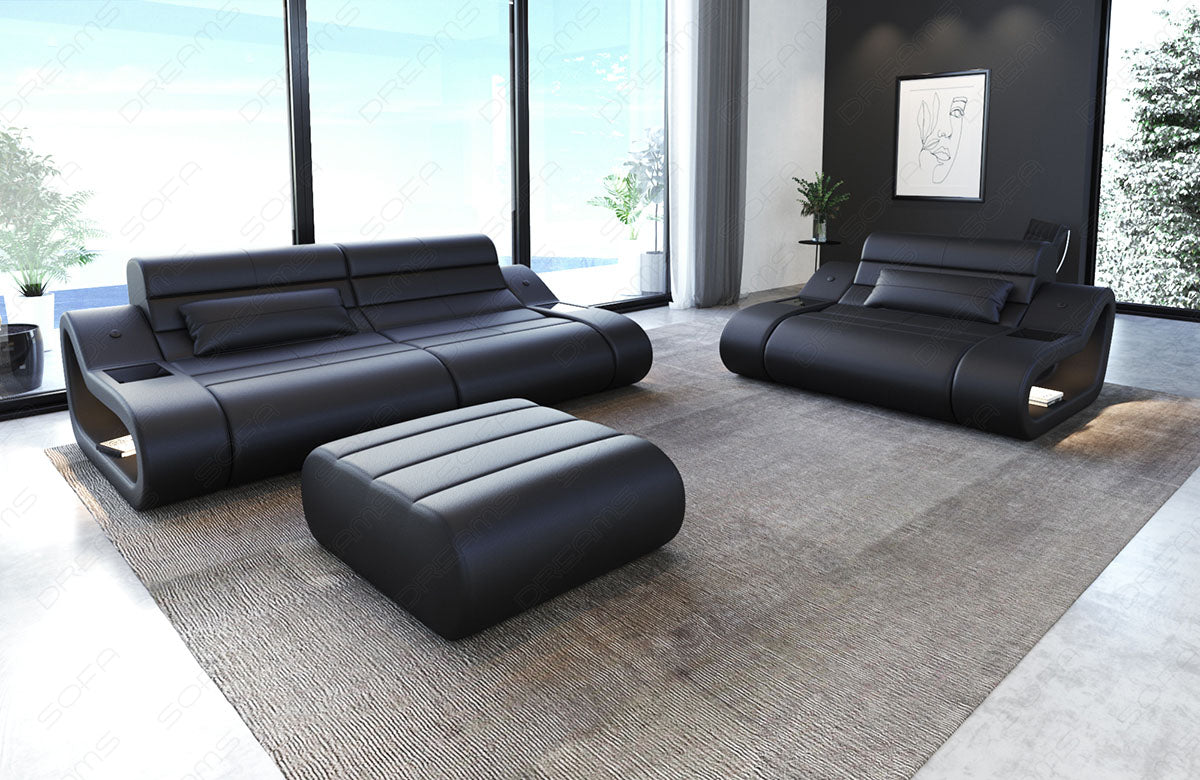 Laguna Sofa Set 2 And 1 Leather