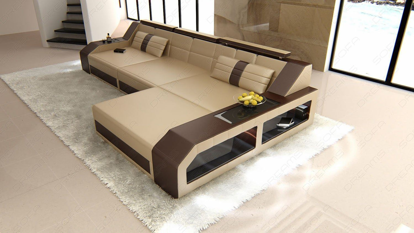Corner Sofa Aroba Leather Sofa With Ottoman
