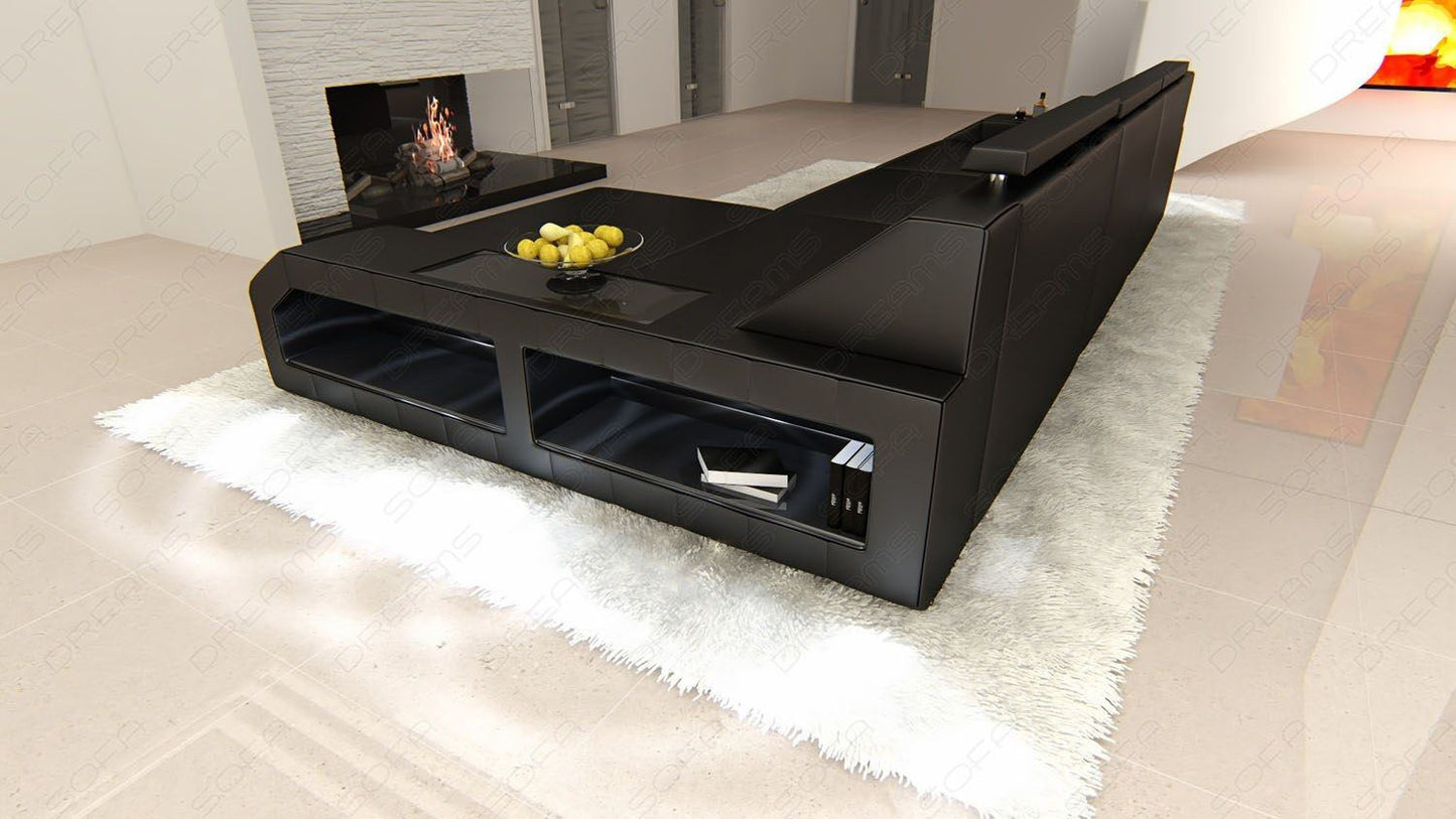 Corner Sofa Aroba Leather Sofa With Ottoman