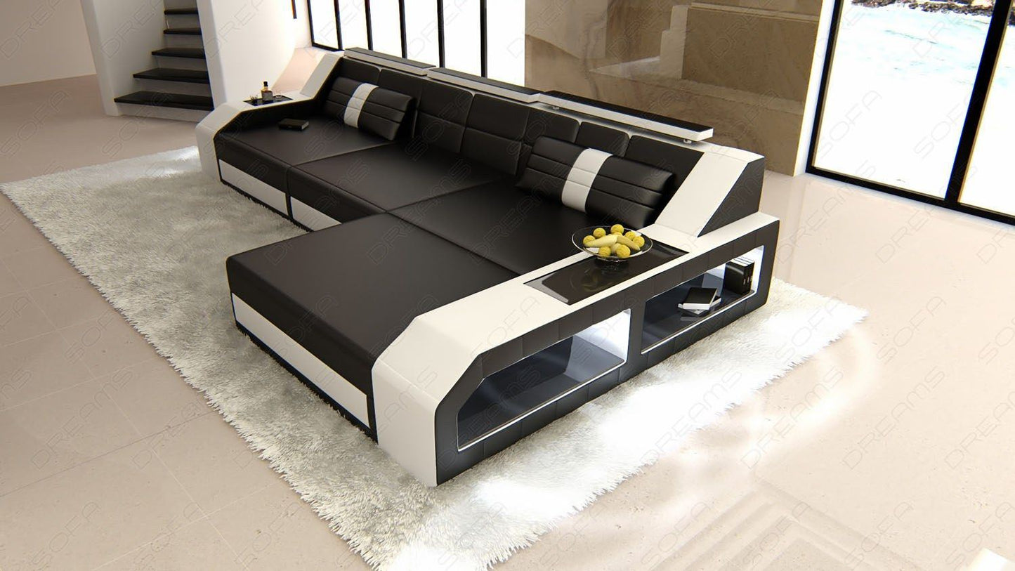 Corner Sofa Aroba Leather Sofa With Ottoman