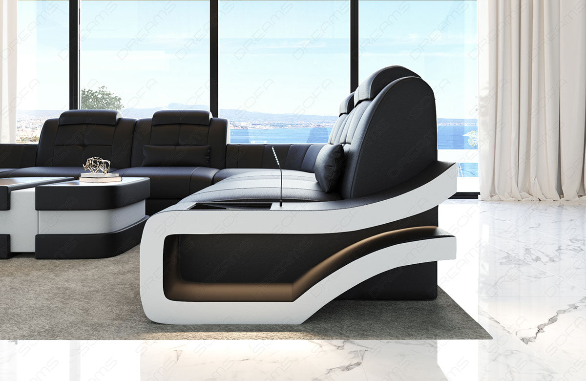 Mini Leather Sofa Naomi U Shape