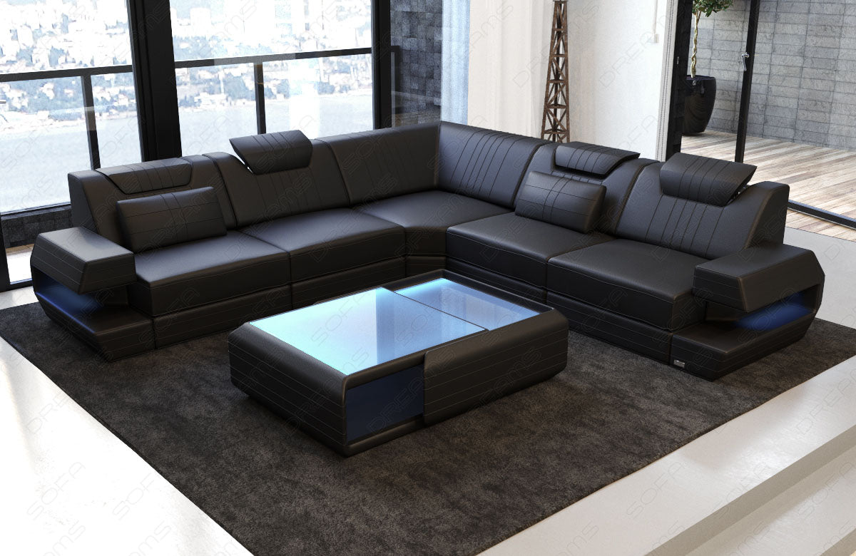 Corner Sofa Devolo Leather Sofa With Lighting
