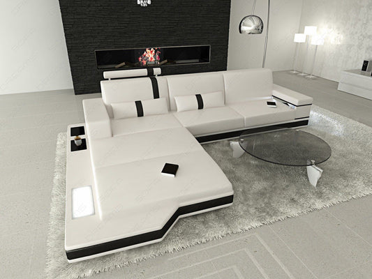 Leather Sofa Miranolo L Shape Mini