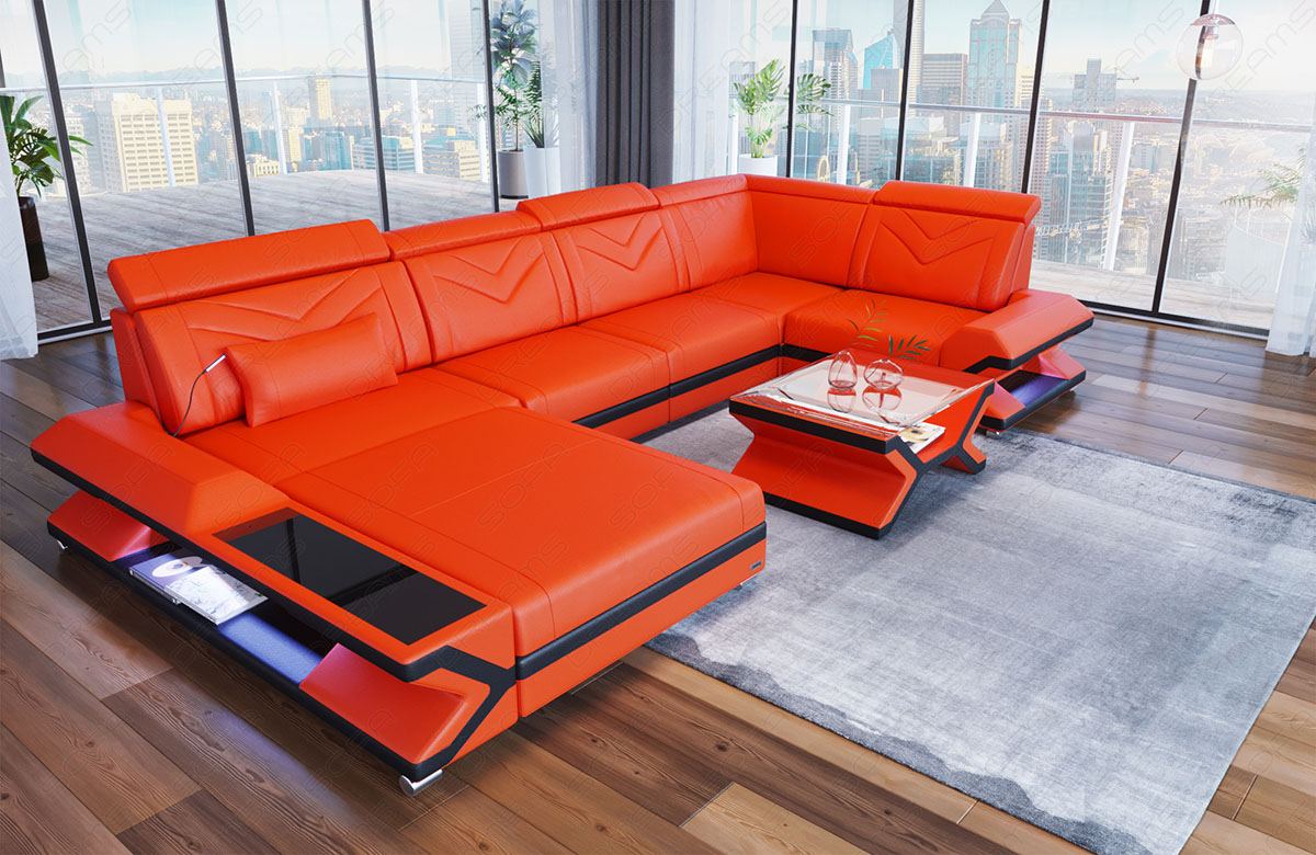 Leather Sofa Nemesis U Form Mini
