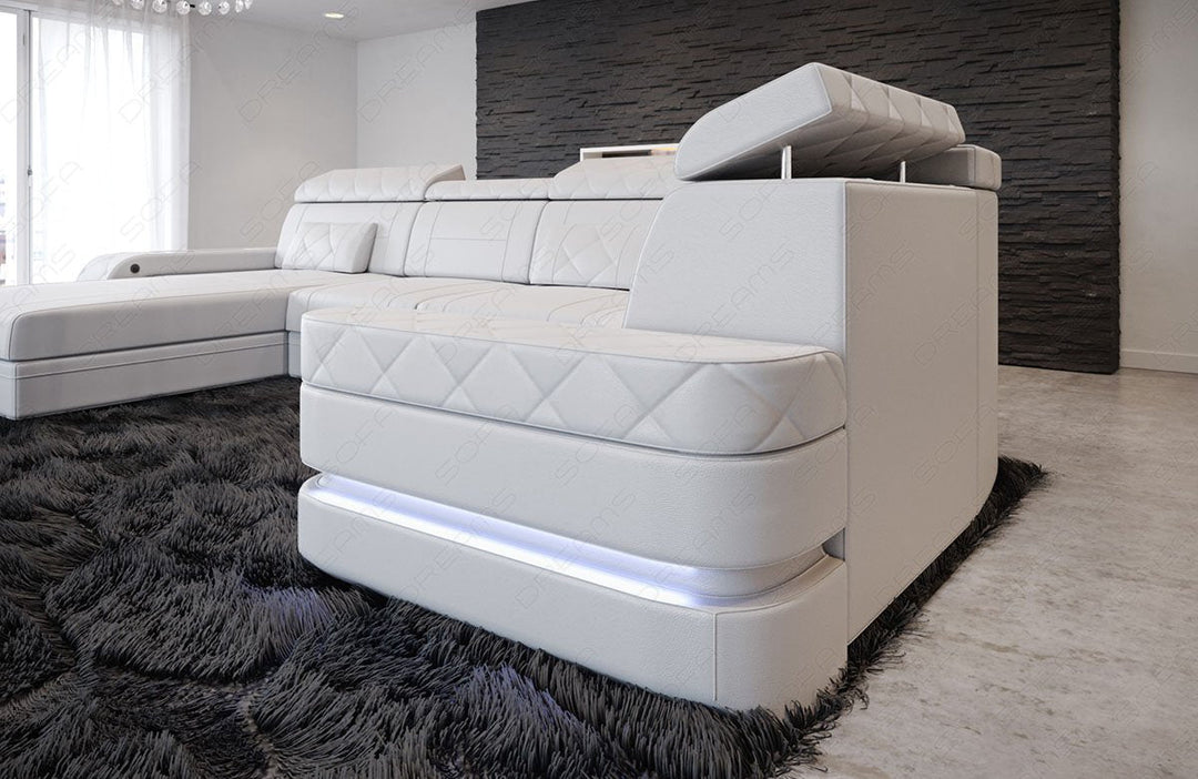 Detail Ansicht vom modernen Designer Sofa Bologna U Form