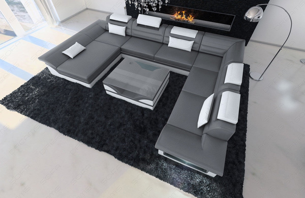 Xxl Sectional Enzo Leather