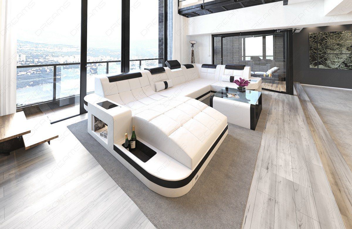 Leather Sectional Konstantin With Ottoman