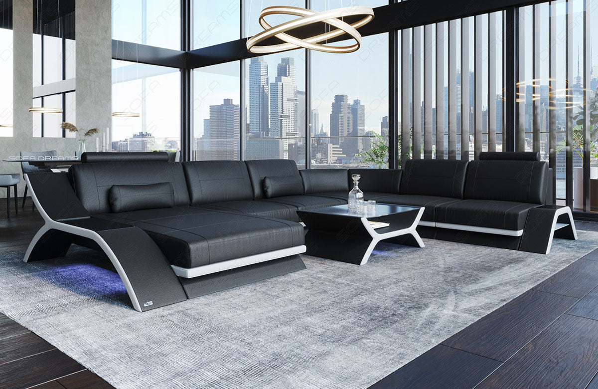 Xxl Sectional Esmeralda Leather
