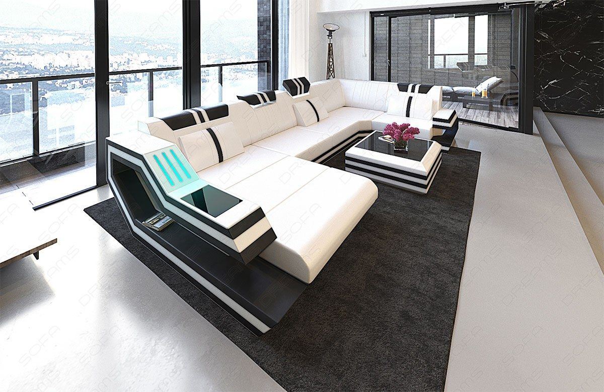 Leather Sectional Rodeo With Ottoman